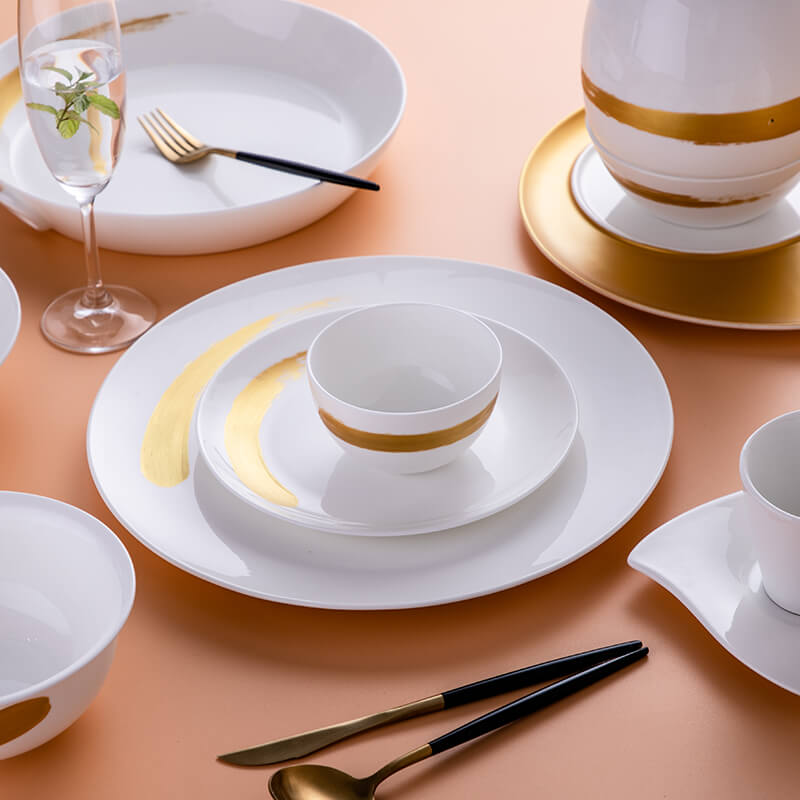Bone China Tableware Plus Gold - Quicksand Gold