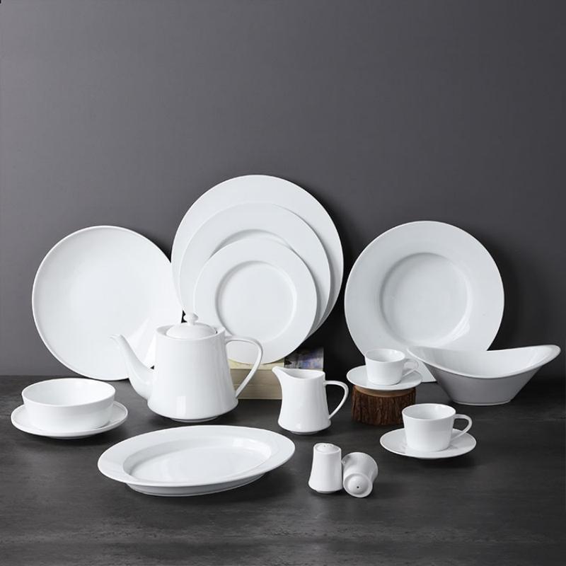 white tableware porcelain making