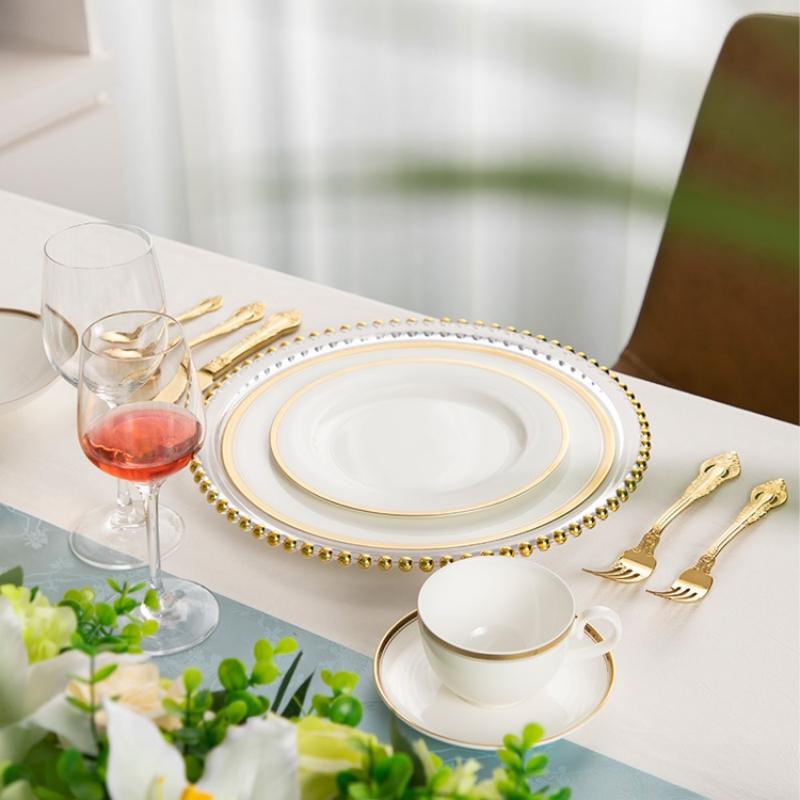 white ceramic dinnerware