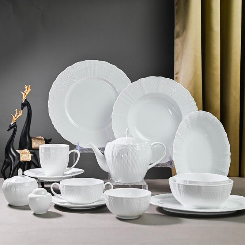 white ceramic tableware​